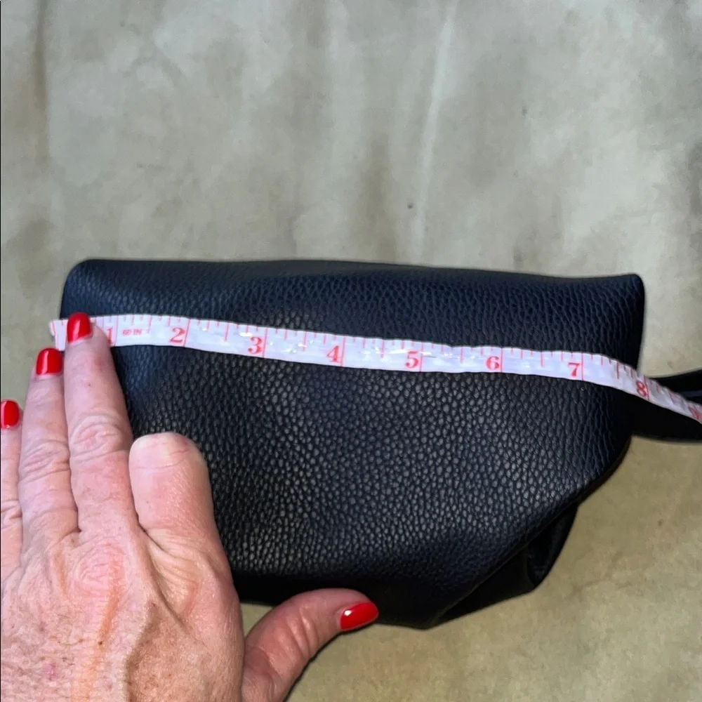 TUMI Textured Black Faux Leather toiletrie / travel bag